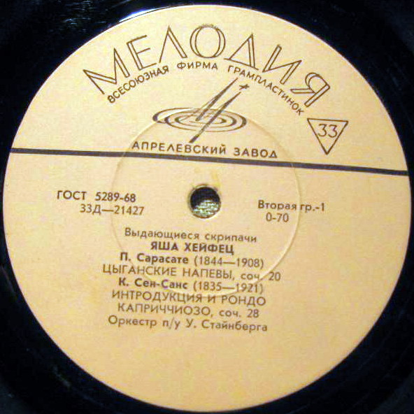 Яша ХЕЙФЕЦ (скрипка) [Выдающиеся скрипачи]