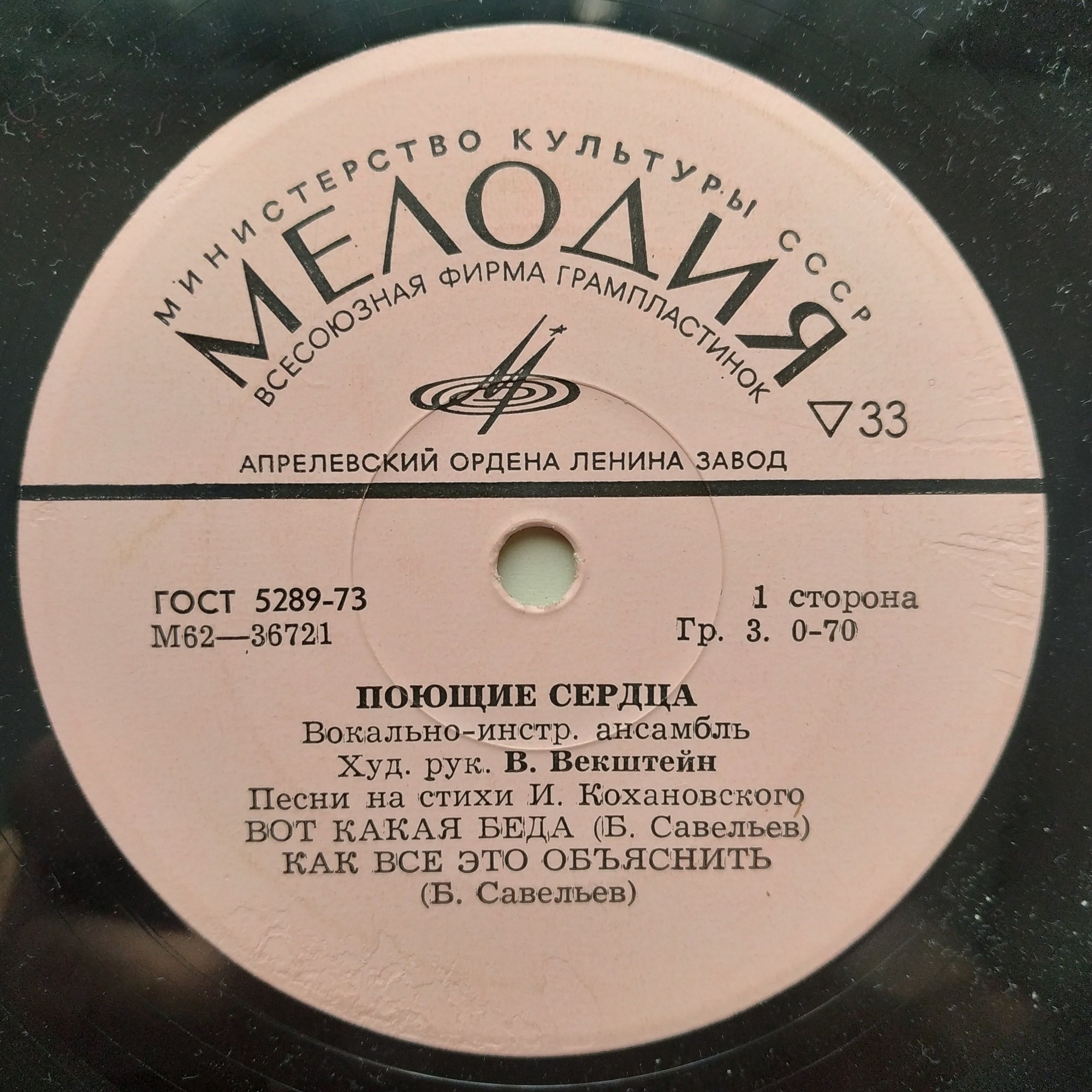 ВИА "Поющие сердца" - Песни на стихи И. Кохановского
