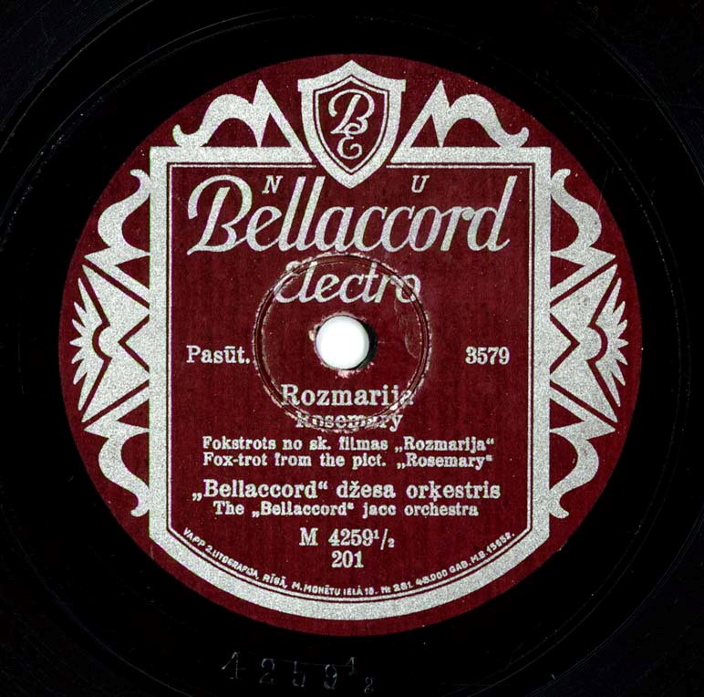 «Bellaccord» džesa orķestris — Mīlas sauciens / Rozmarija