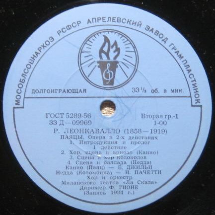 Р. Леонкавалло. "Паяцы",  опера / Поет Беньямино Джильи. Арии из опер