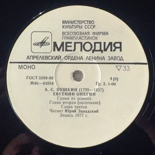 А.ПУШКИН. Евгений Онегин: Главы из романа