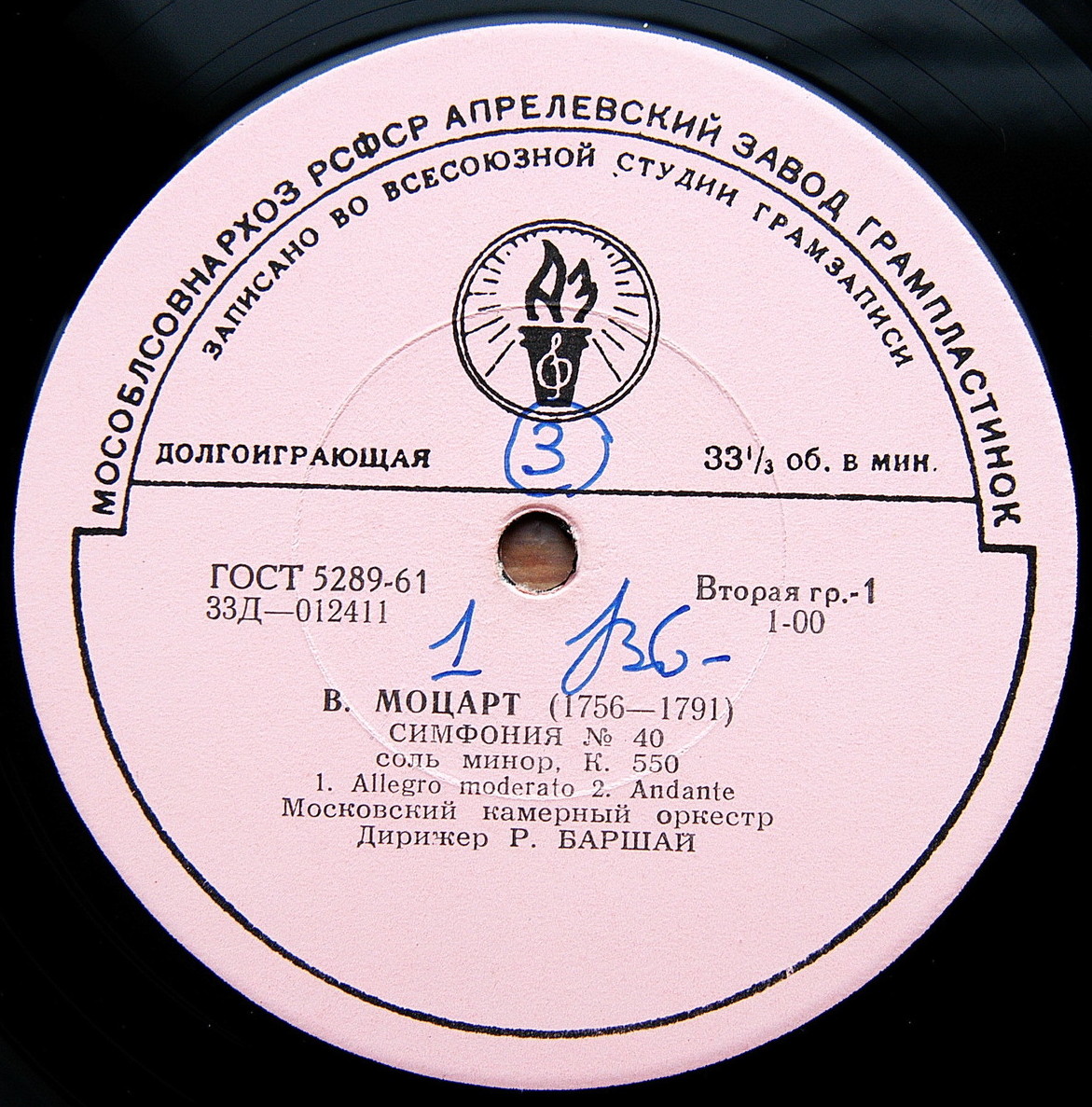 В. МОЦАРТ Симфонии № 40, № 24 (МКО, Р. Баршай)