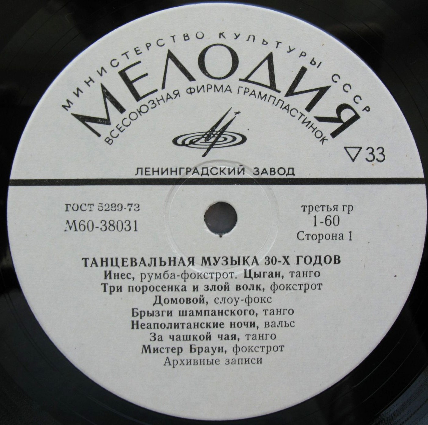 Танцевальная музыка 30-х годов