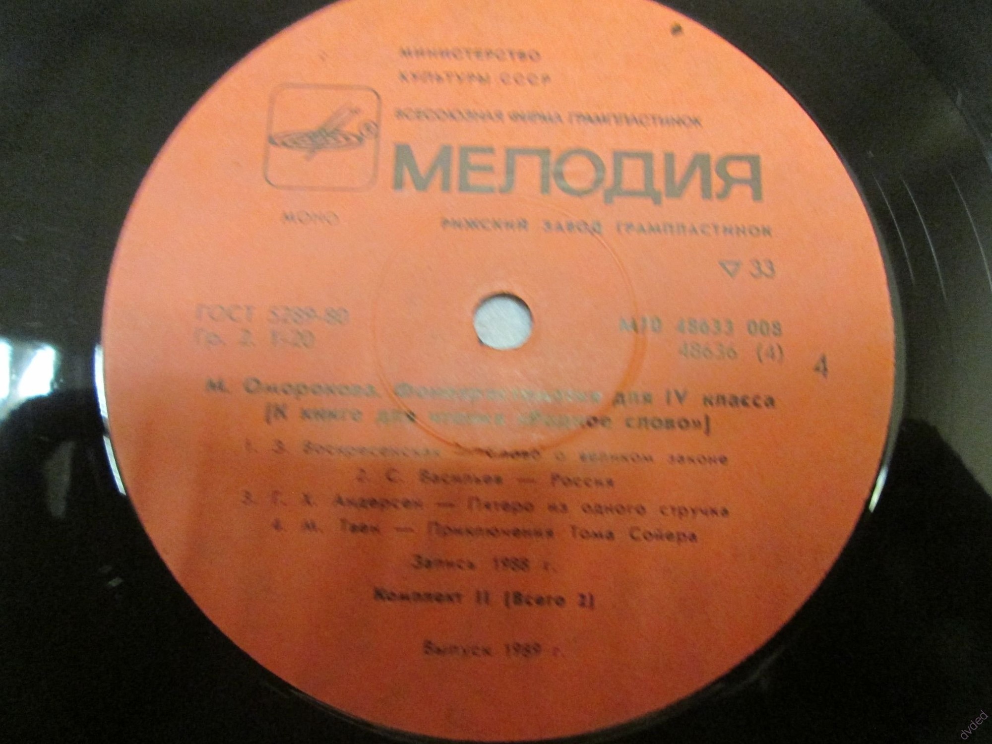 ФОНОХРЕСТОМАТИЯ ДЛЯ IV КЛАССА (к книге для чтения «Родное слово»)