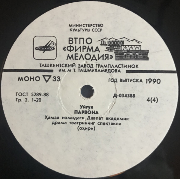 УЙГУН (1905). "Парвона"