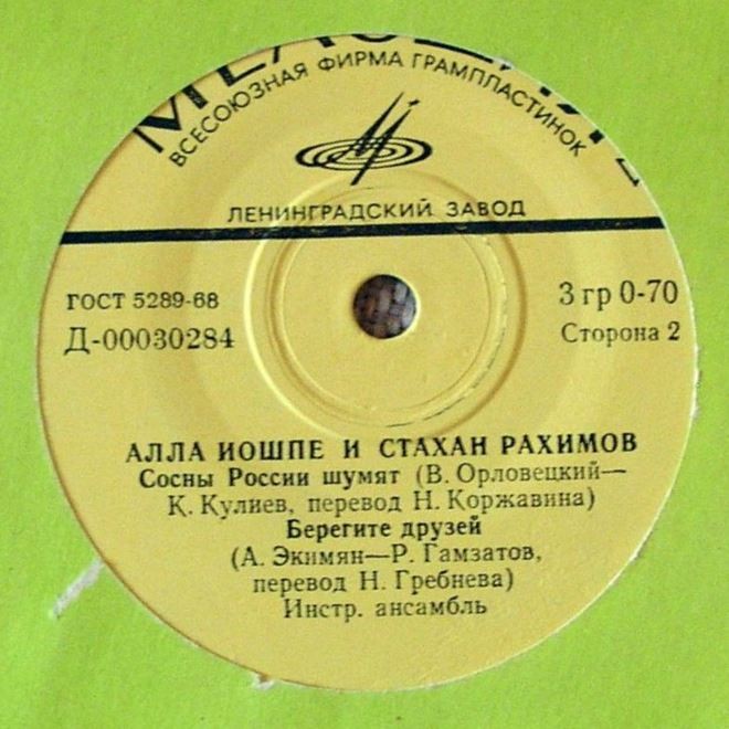 Алла Иошпе и Стахан Рахимов
