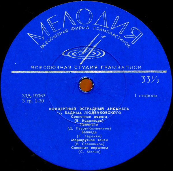 Концертный эстрадный ансамбль п/у В. Людвиковского