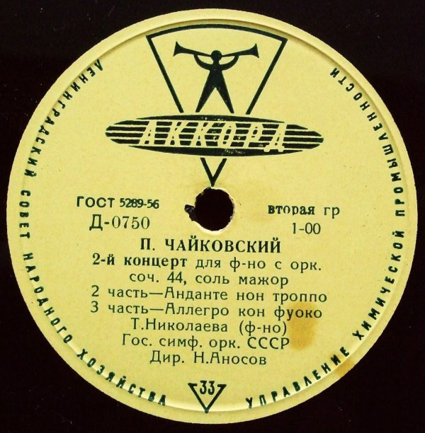 П. ЧАЙКОВСКИЙ (1840–1893): Концерт №2 для фортепиано с оркестром  (Т. Николаева, Н. Аносов)