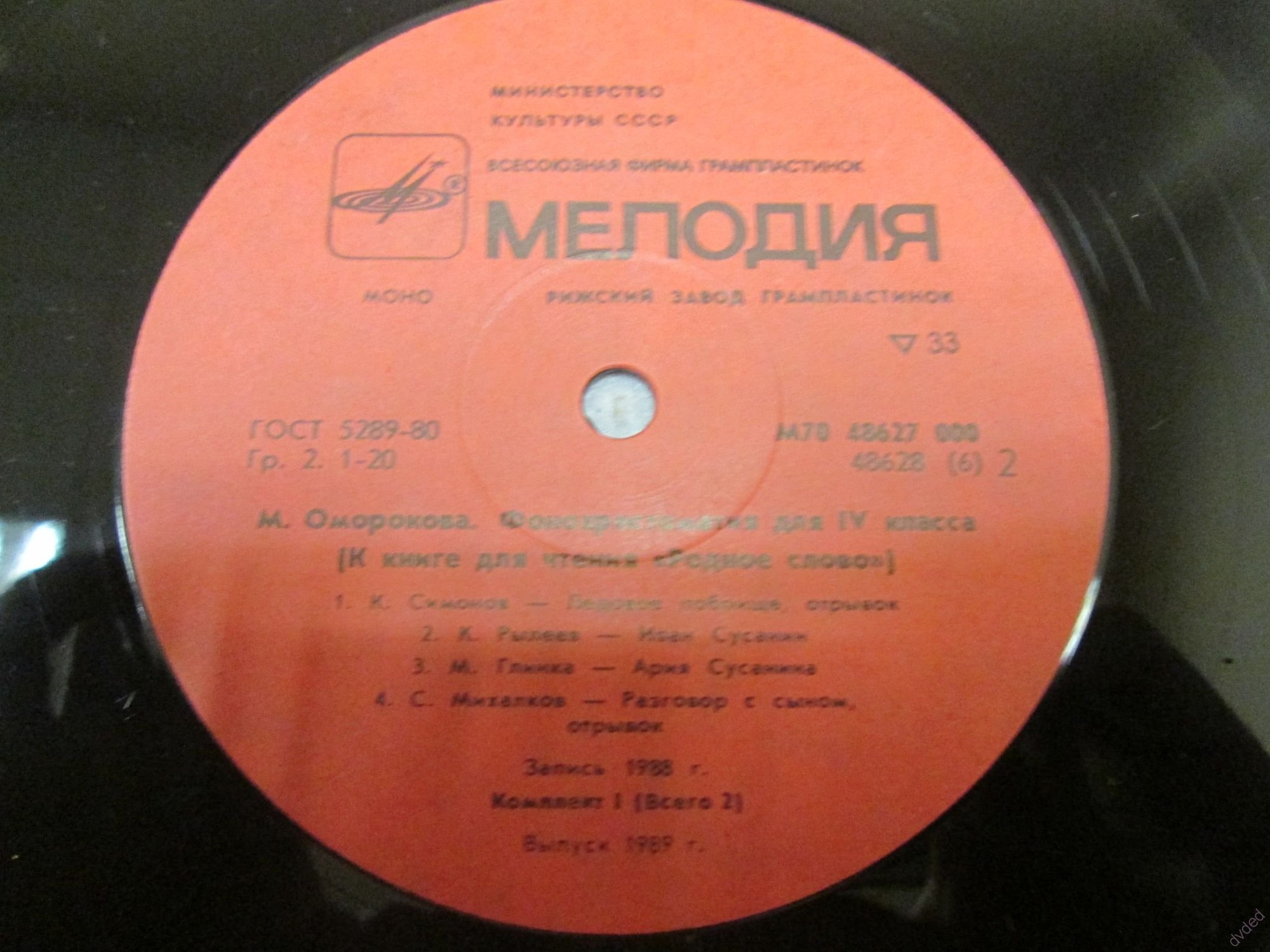 ФОНОХРЕСТОМАТИЯ ДЛЯ IV КЛАССА (к книге для чтения «Родное слово»)