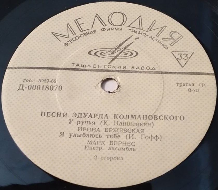 Песни Эдуарда КОЛМАНОВСКОГО (1923)