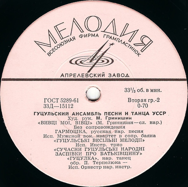 Гуцульский ансамбль песни и танца УССР