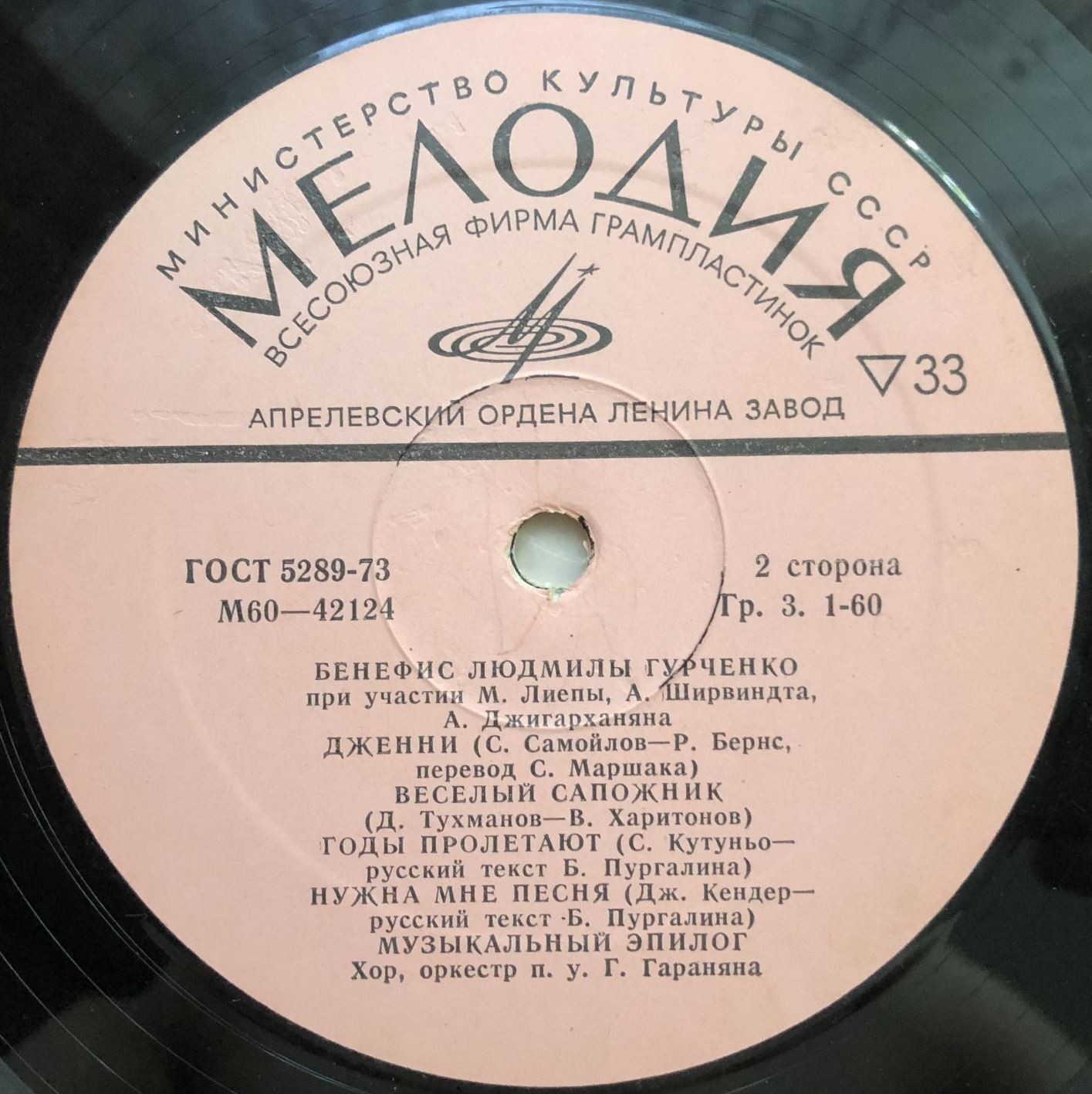 БЕНЕФИС ЛЮДМИЛЫ ГУРЧЕНКО