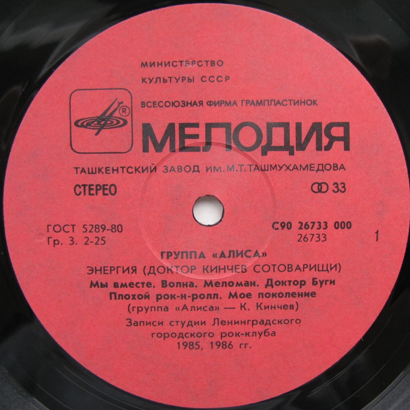 Группа «Алиса» (Доктор Кинчев Сотоварищи) — «Энергия»