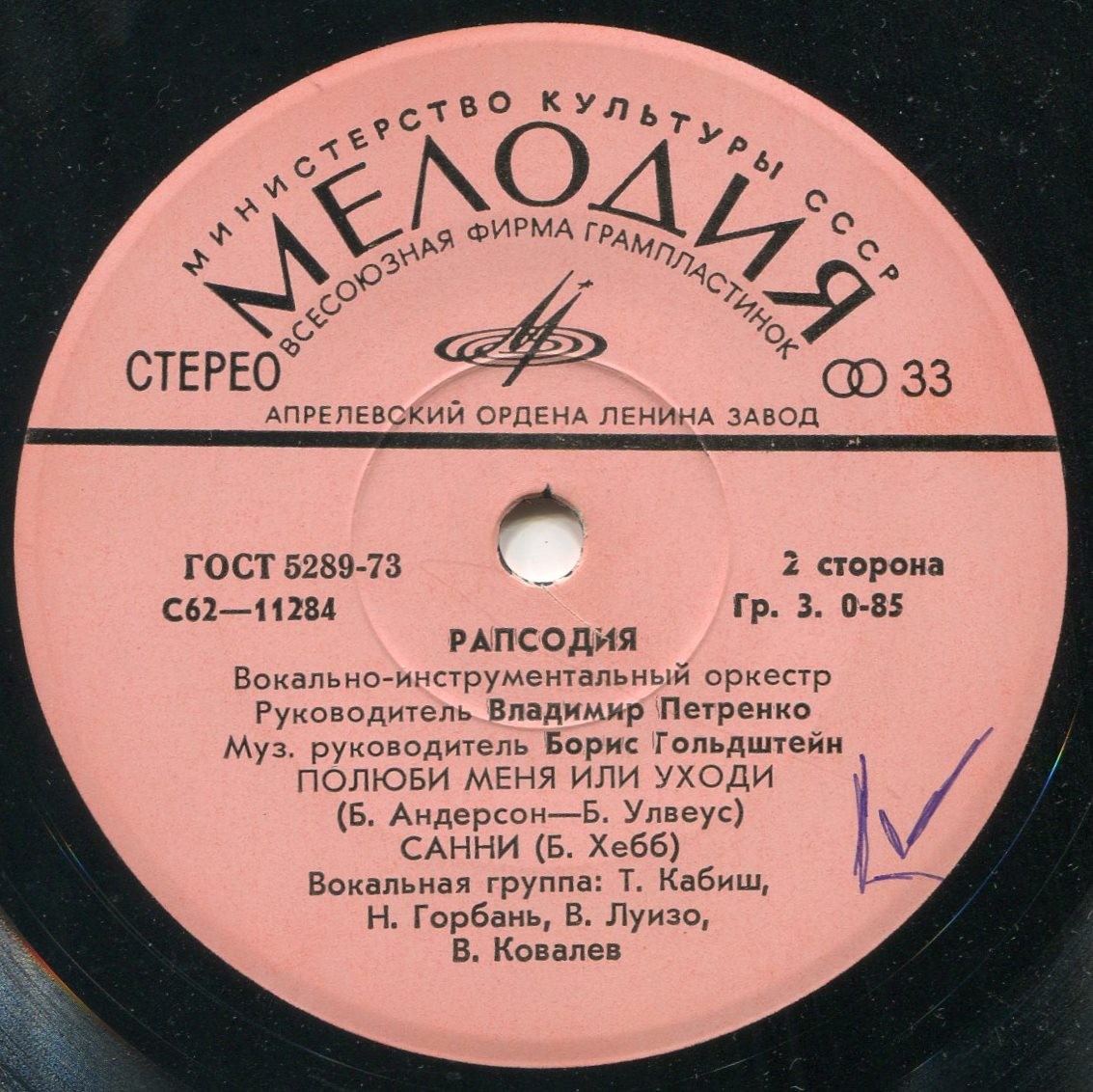 Вокально-инструментальный оркестр "РАПСОДИЯ"
