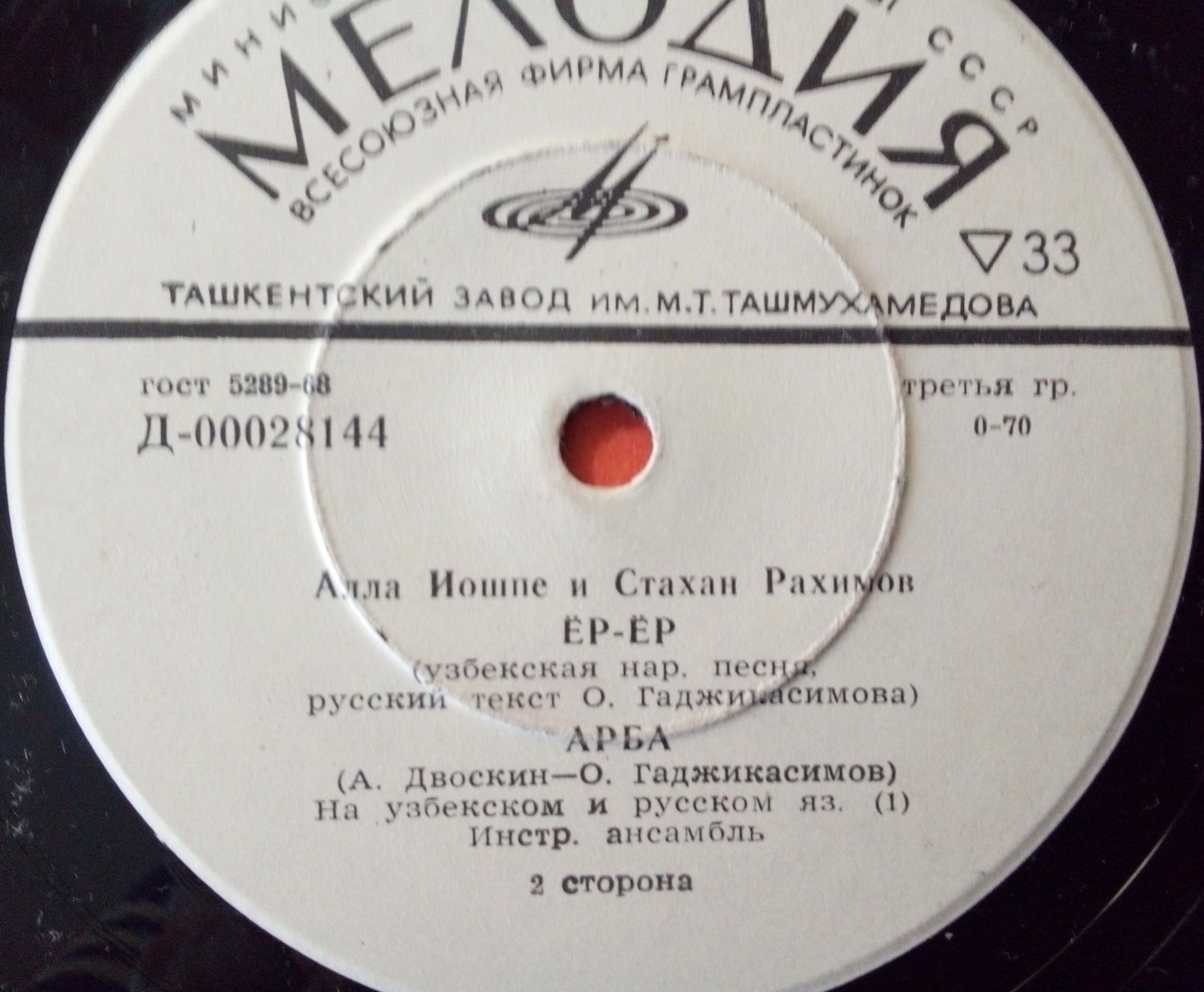 Алла Иошпе и Стахан Рахимов