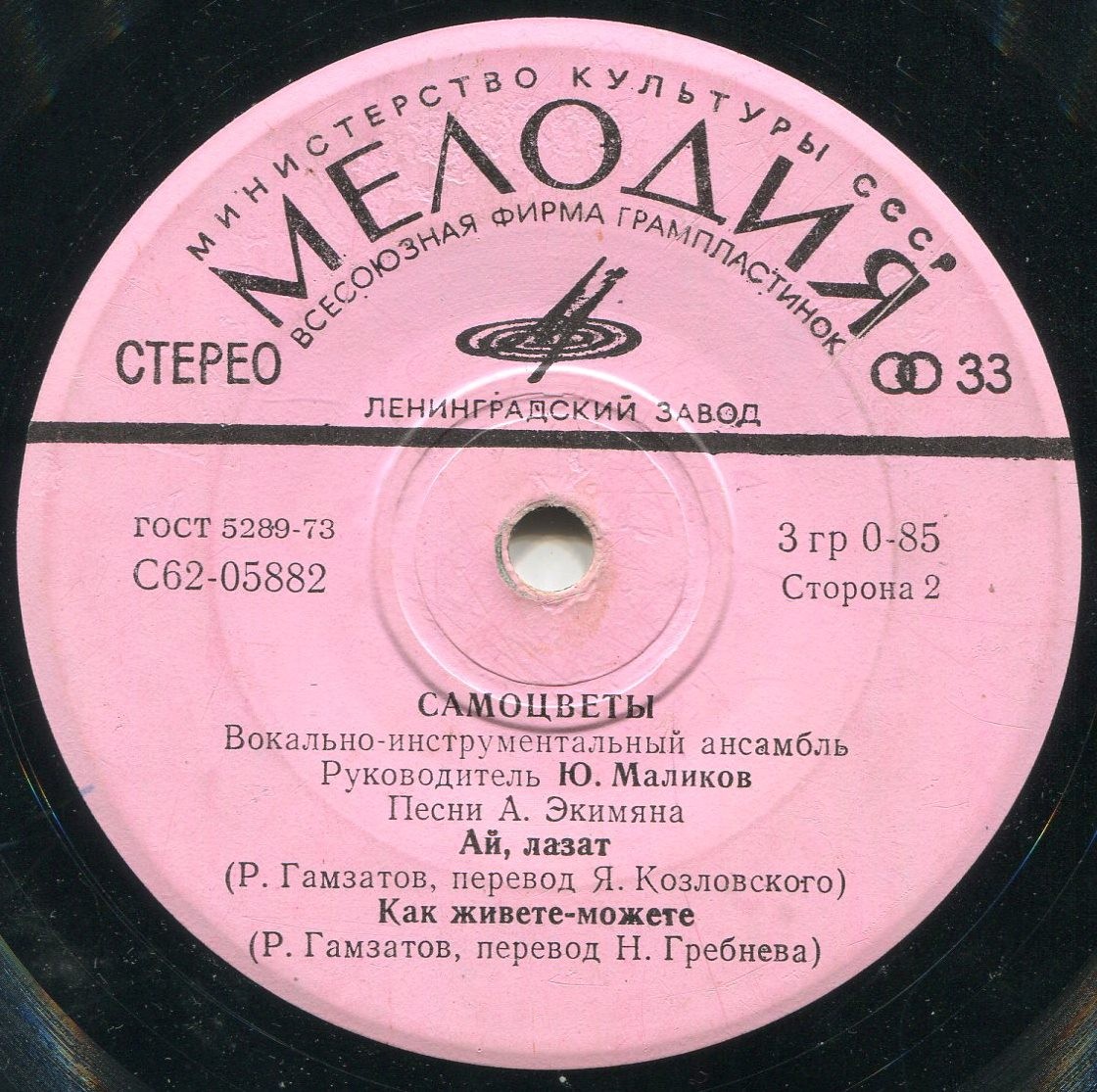 Вокально-инструментальный ансамбль "Самоцветы". Песни Алексея Экимяна