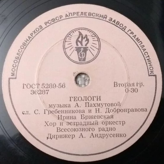 Ирина Бржевская — Геологи // Евгений Кибкало — Машинист