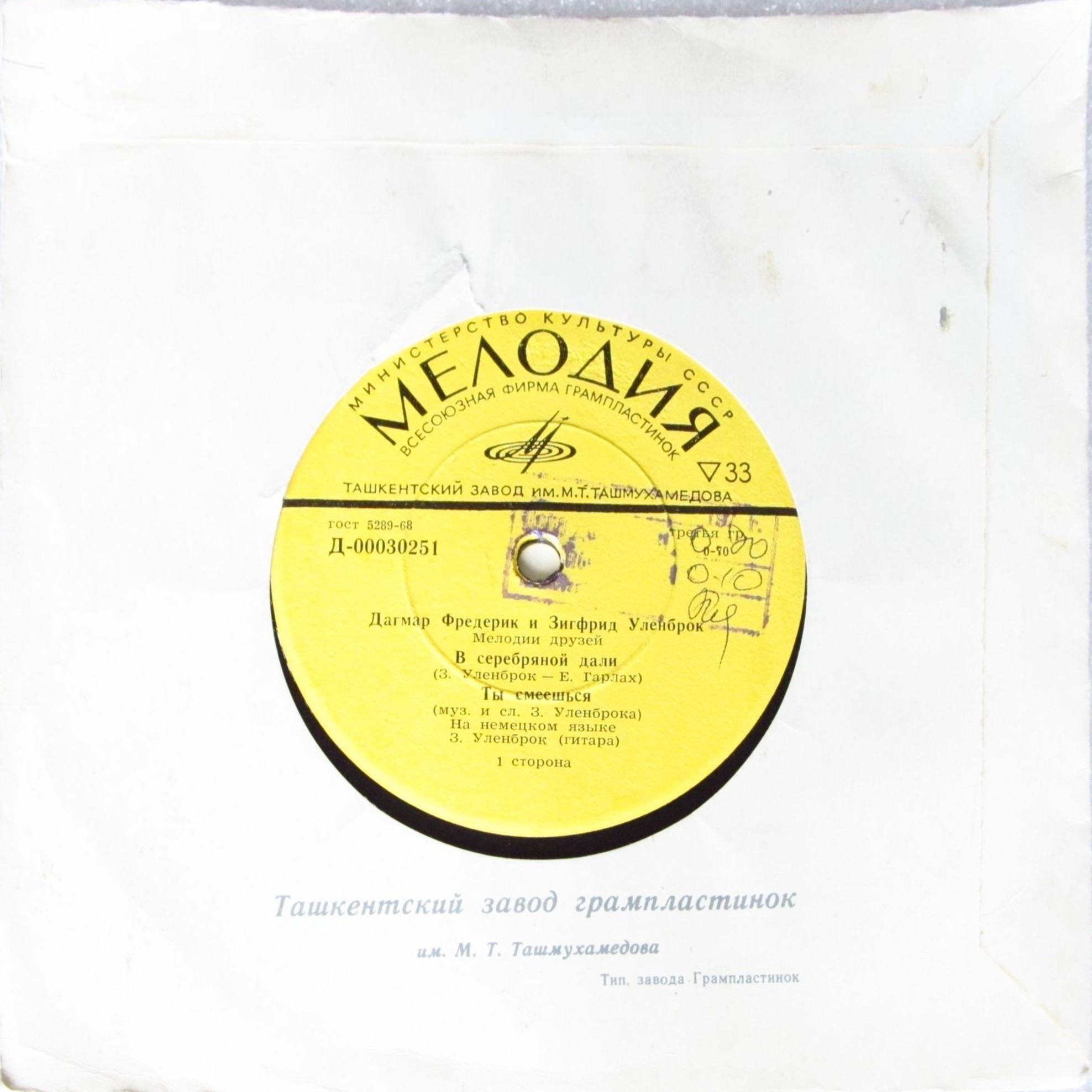 Мелодии друзей. Дагмар Фредерик и Зигфрид Уленброк (ГДР)