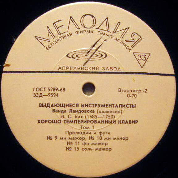 Ванда ЛАНДОВСКА (клавесин, 1879–1959) «И. С. Бах. Хорошо темперированный клавир. Том I» [Выдающиеся инструменталисты]
