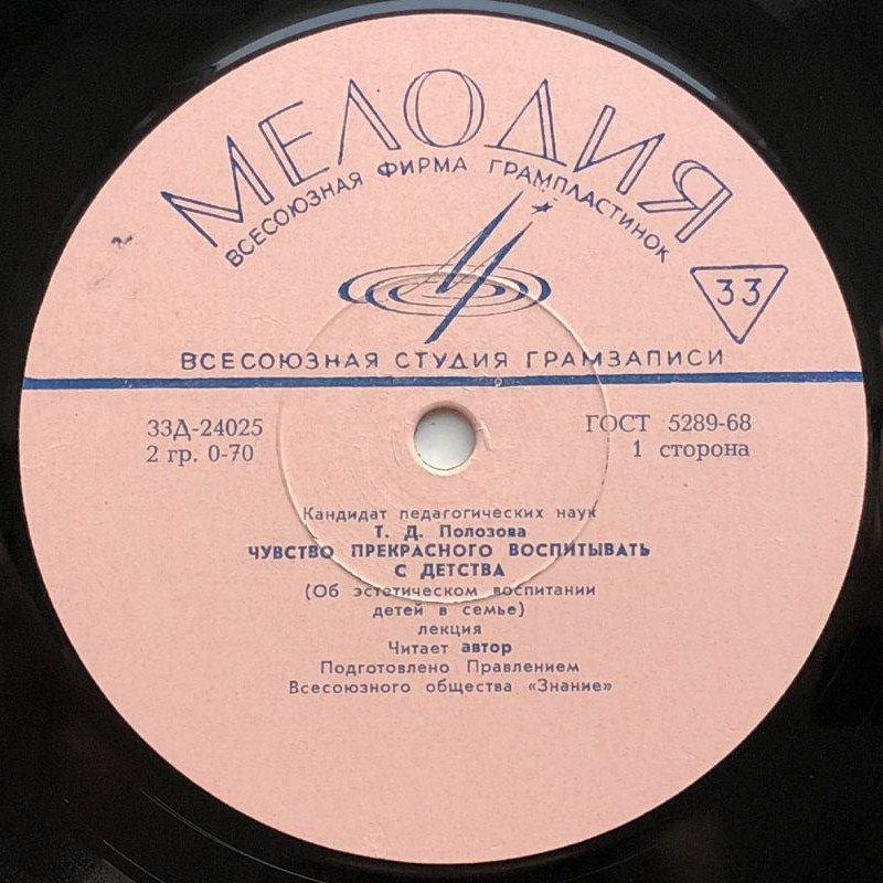 Лекция кандидата пед. наук Т. Д. Полозовой - "Чувство прекрасного воспитывать с детства (Об эстетическом воспитании детей в семье)"