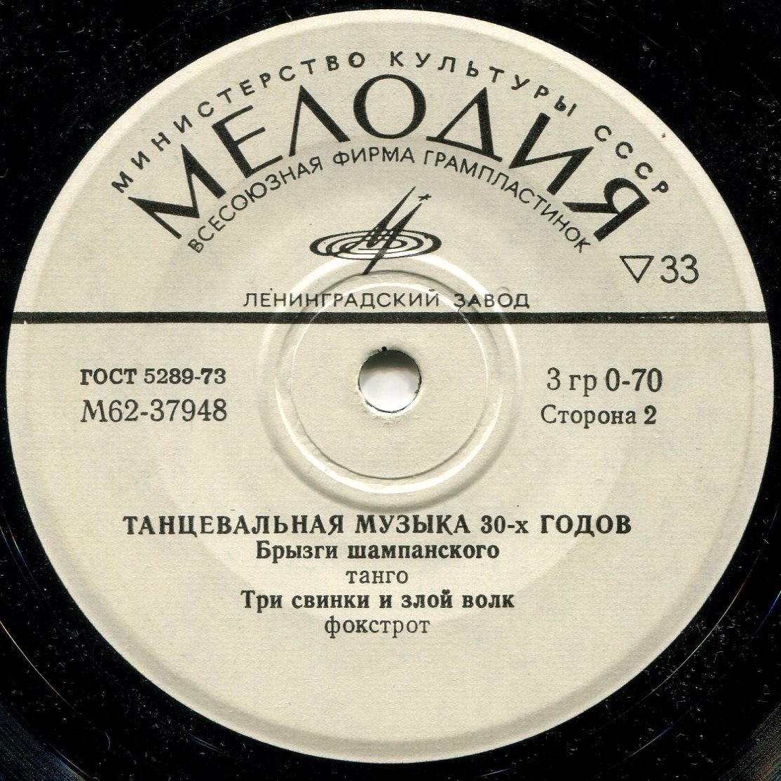 Танцевальная музыка 30-х годов