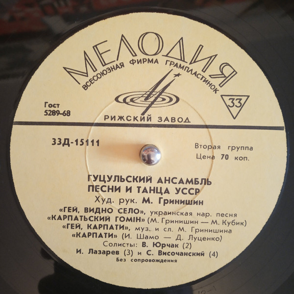 Гуцульский ансамбль песни и танца УССР