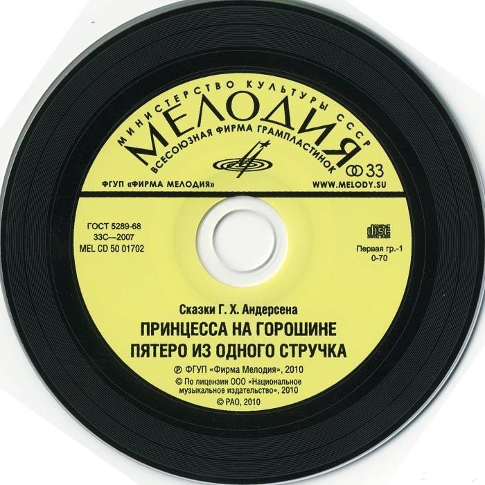 Сказки Г.Х. Андерсена (Принцесса на горошине, Пятеро из одного стручка)