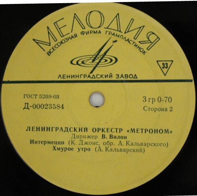 Ленинградский оркестр «МЕТРОНОМ», дирижер В. ВИЛОН