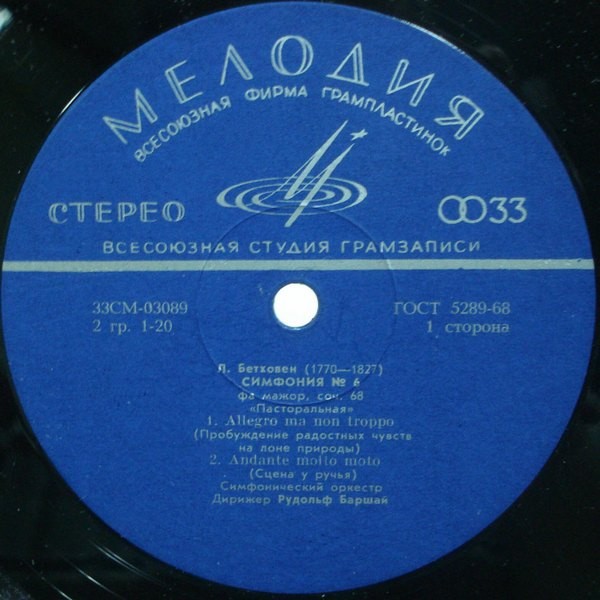 Л. БЕТХОВЕН (1770–1827): Симфония № 6 фа мажор, соч. 6 «Пасторальная» (Р. Баршай)