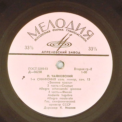 П. ЧАЙКОВСКИЙ (1840–1893): Симфония № 1 соль минор, соч. 13 (К. Иванов)