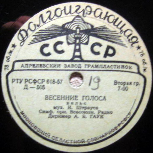 И. ШТРАУС (1825–1899): Вальсы «Жизнь артиста» и «Весенние голоса» (А. Гаук)