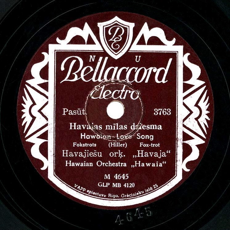 Havajiešu ork. «Havaja» — Havajas mīlas dziesma / Dziedi, mana vijole