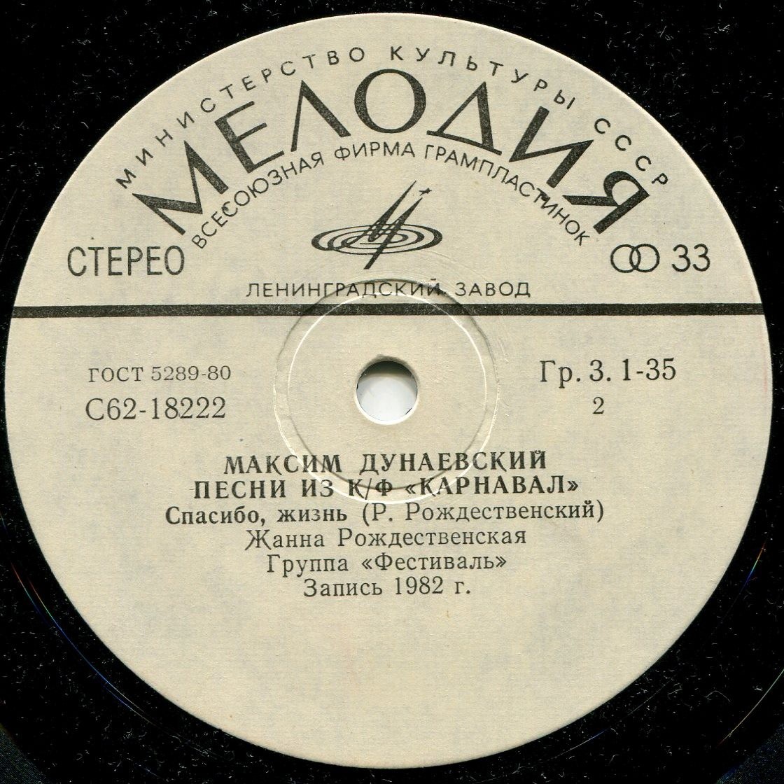 Песни Максима Дунаевского из к/ф «Карнавал»
