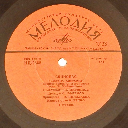 Г. Андерсен: Свинопас (сказка)