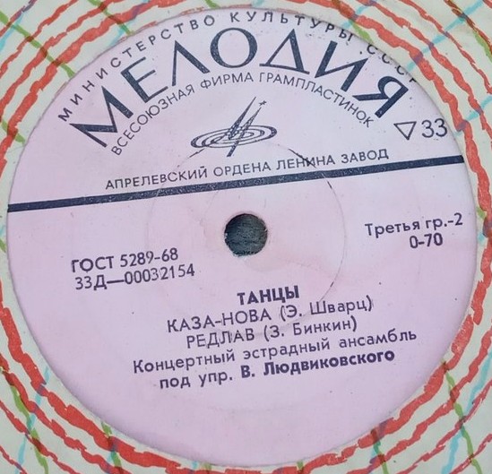 Концертный эстрадный ансамбль п/у В. ЛЮДВИКОВСКОГО