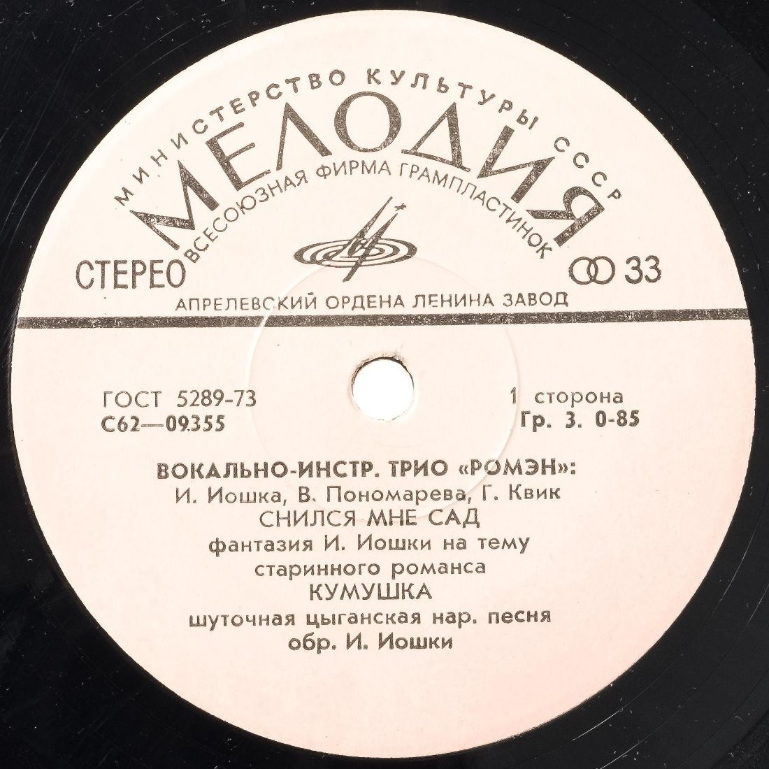 ВОКАЛЬНО-ИНСТР. ТРИО «РОМЭН»