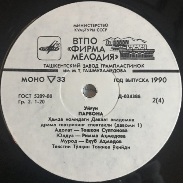 УЙГУН (1905). "Парвона"