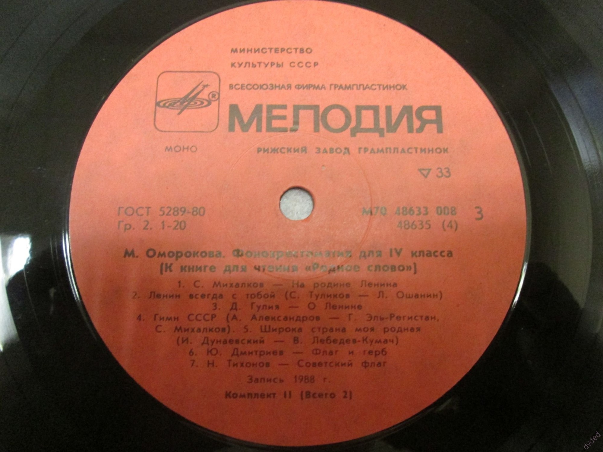 ФОНОХРЕСТОМАТИЯ ДЛЯ IV КЛАССА (к книге для чтения «Родное слово»)