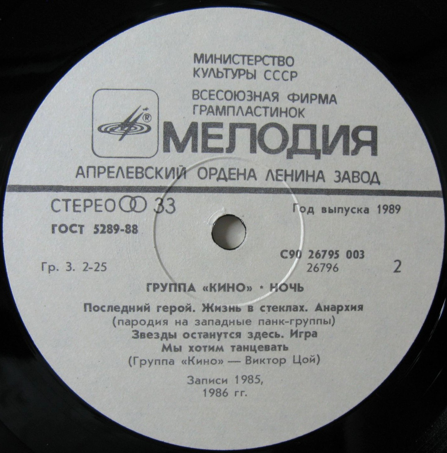 Группа "Кино" — Ночь