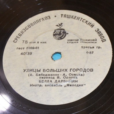 Белла Дарбинян — Улицы больших городов / Песня