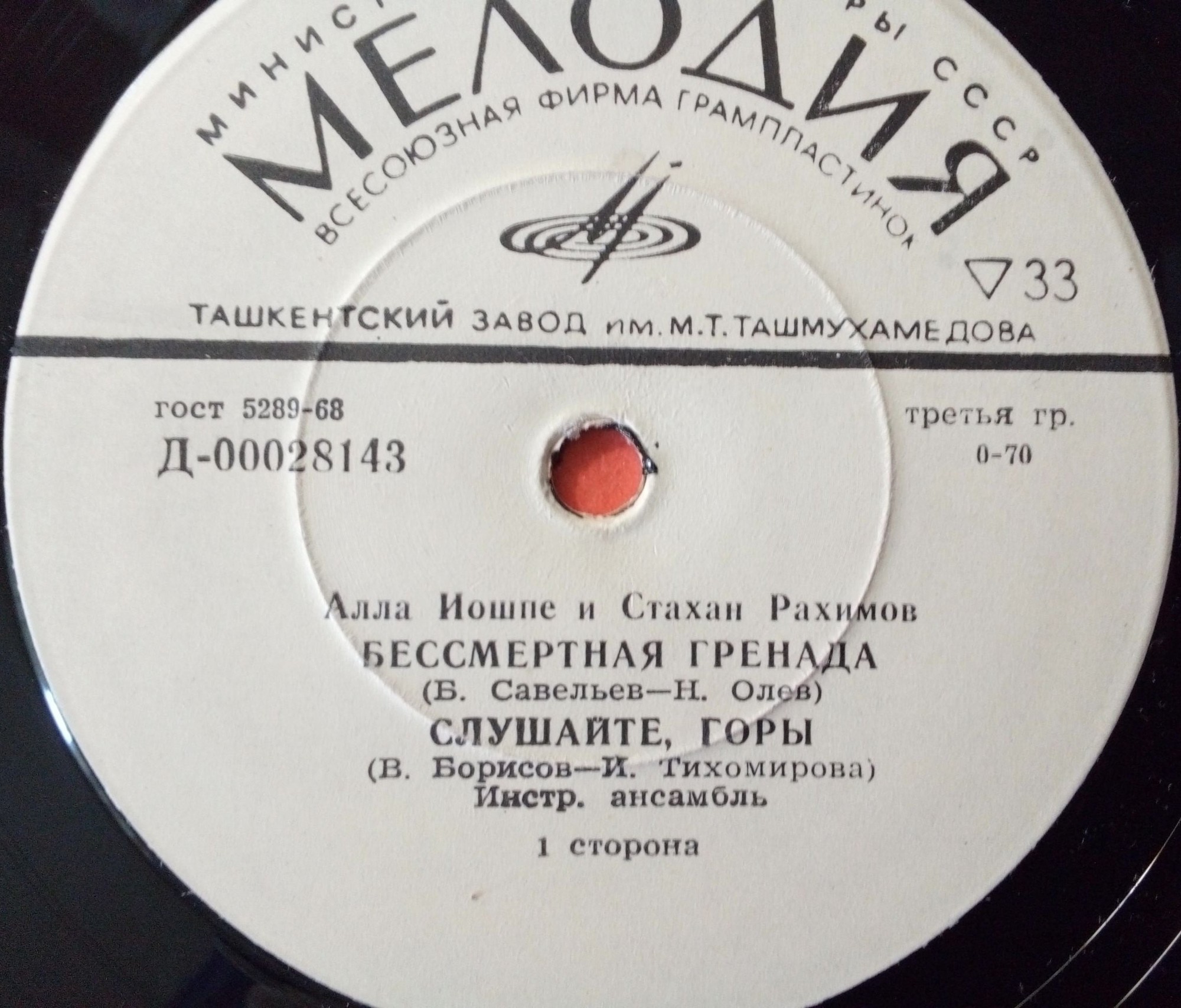 Алла Иошпе и Стахан Рахимов