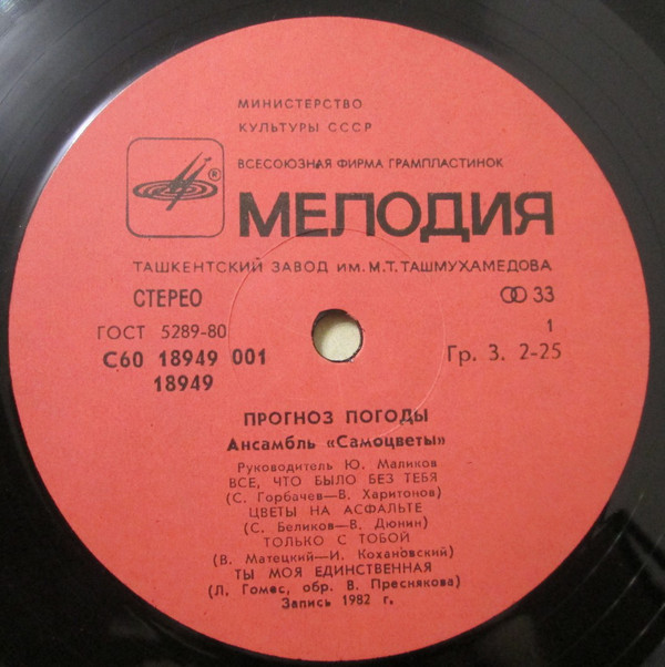 Ансамбль "Самоцветы" - Прогноз погоды