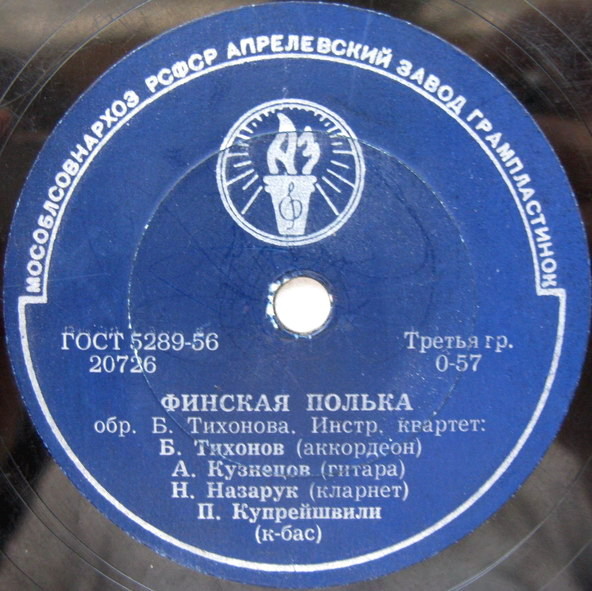 Инстр. квартет Б. Тихонова — Финская полька / Белорусская полька