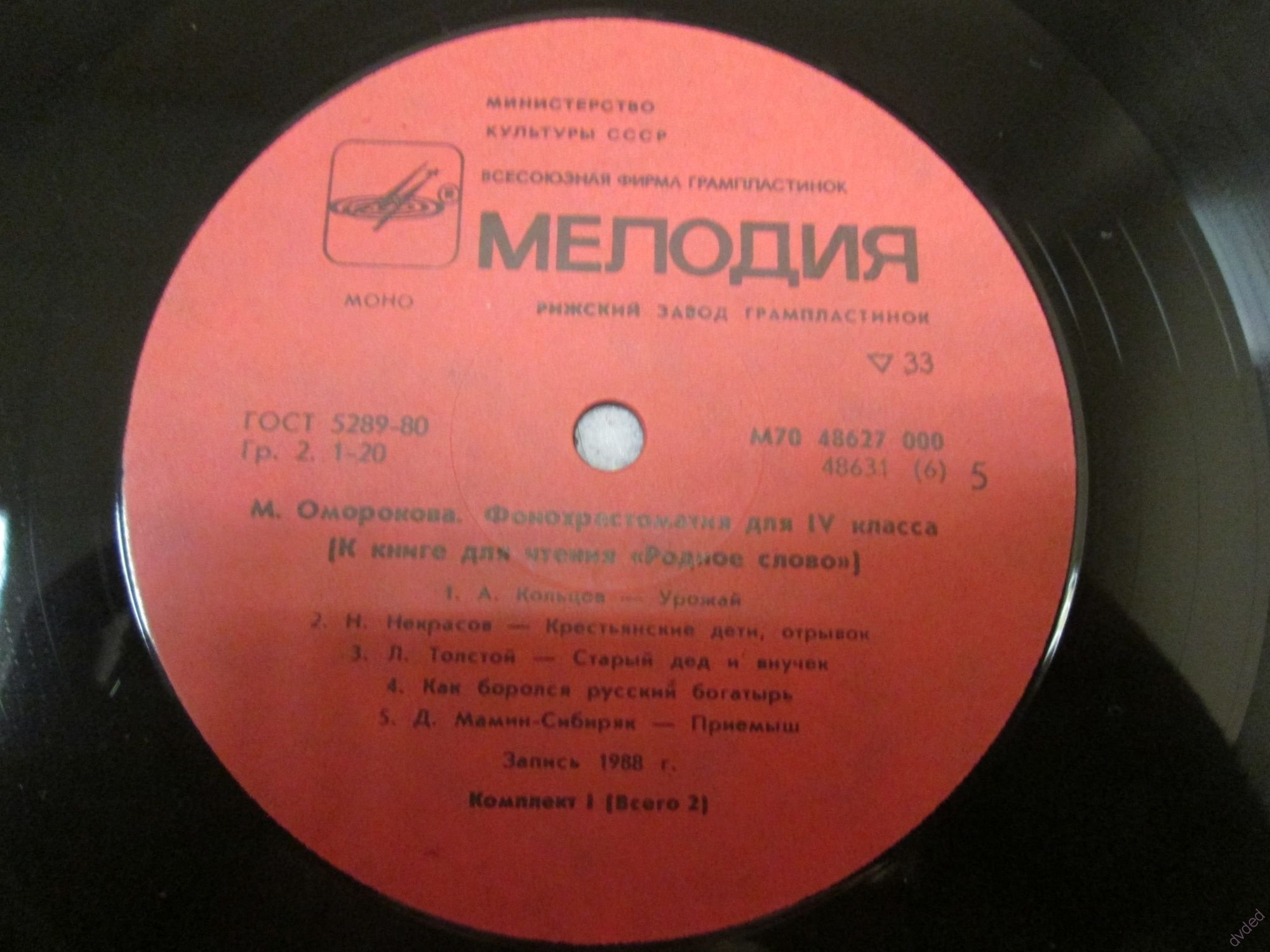 ФОНОХРЕСТОМАТИЯ ДЛЯ IV КЛАССА (к книге для чтения «Родное слово»)