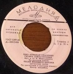 Николай СЛИЧЕНКО [для автоматов "Меломан" по заказу конторы "Союзинвентарь"]