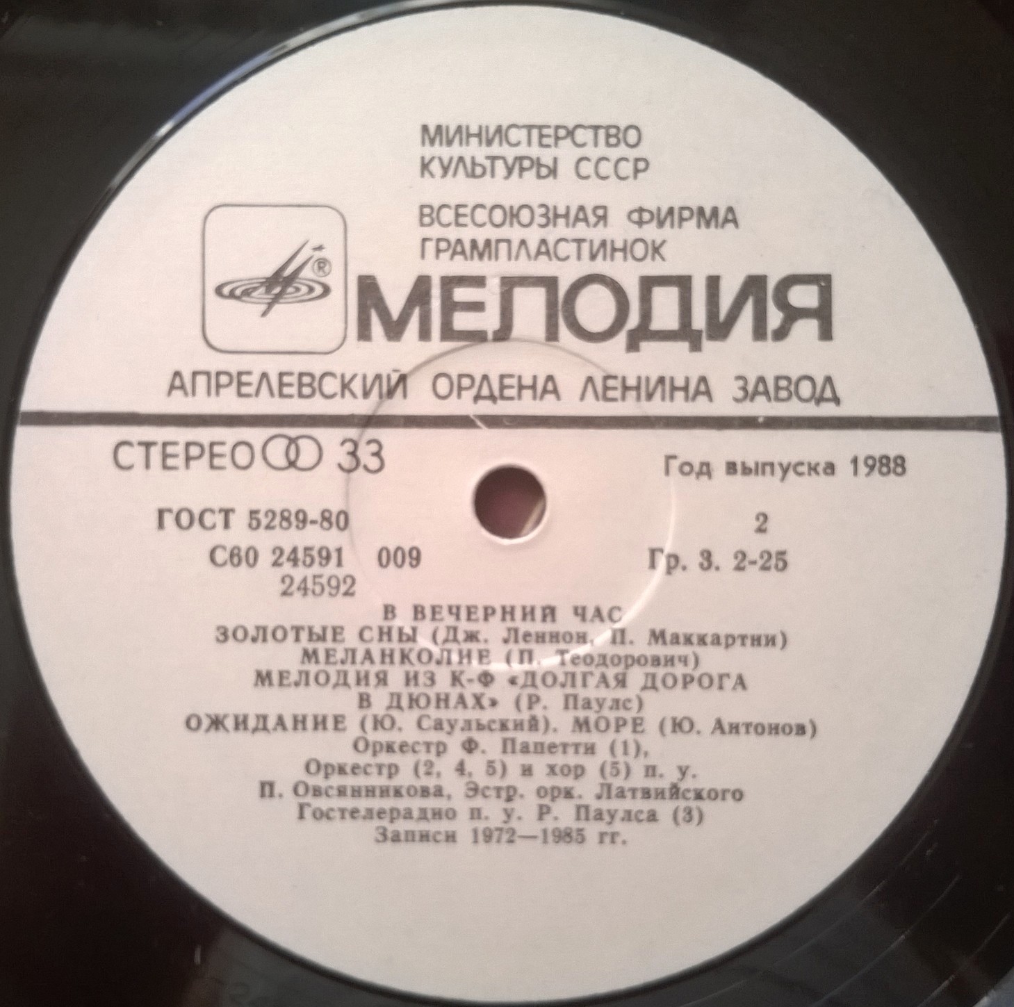 В вечерний час