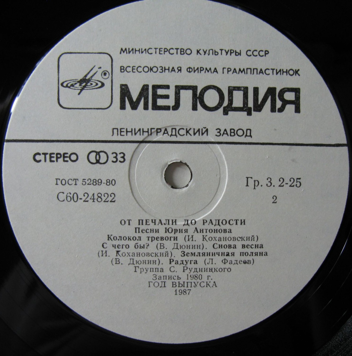 Песни Юрия Антонова - От печали до радости