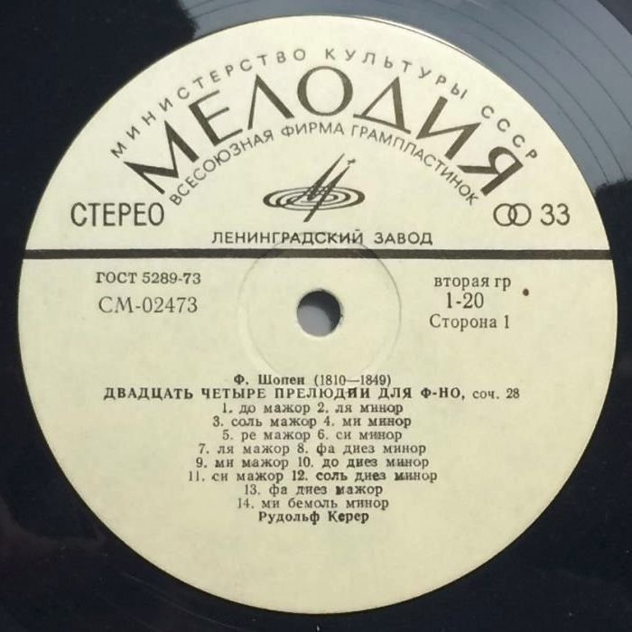 Ф. Шопен: Прелюдии (Рудольф Керер, ф-но)