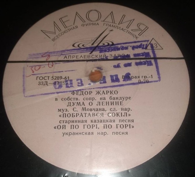 Федор ЖАРКО в собственном сопровождении на бандуре