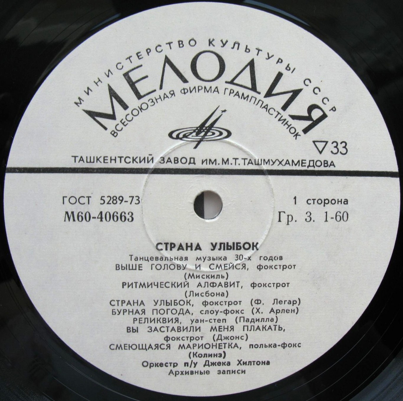 СТРАНА УЛЫБОК: Танцевальная музыка 30-х годов